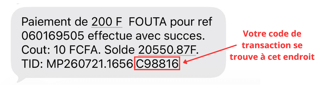 Exemple de SMS